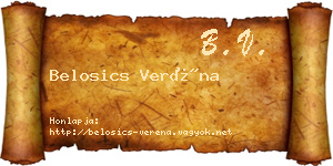 Belosics Veréna névjegykártya